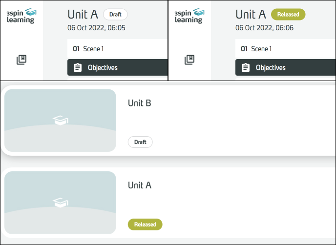 Unit – Drafts and Releases