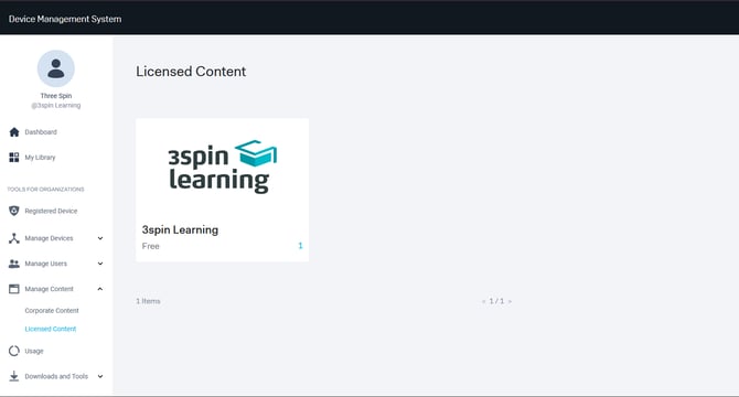 DMS Licensed 3spin Learning