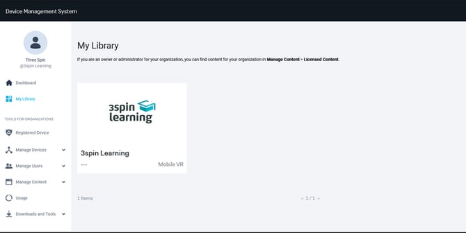 DMS MyLibrary 3spin Learning